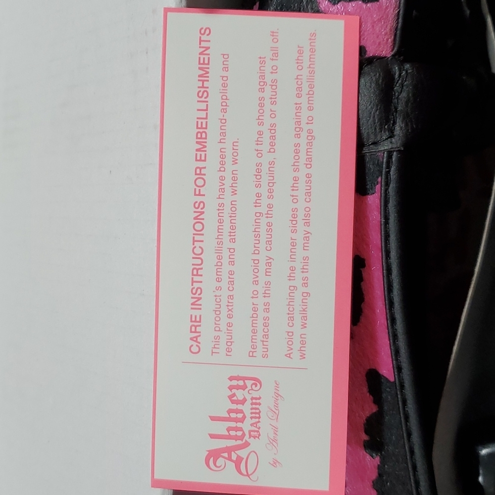 Abbey Dawn by Avril Lavigne Rebel Yell Punk Flattie in Hot Pink, skull - Picture 14 of 15